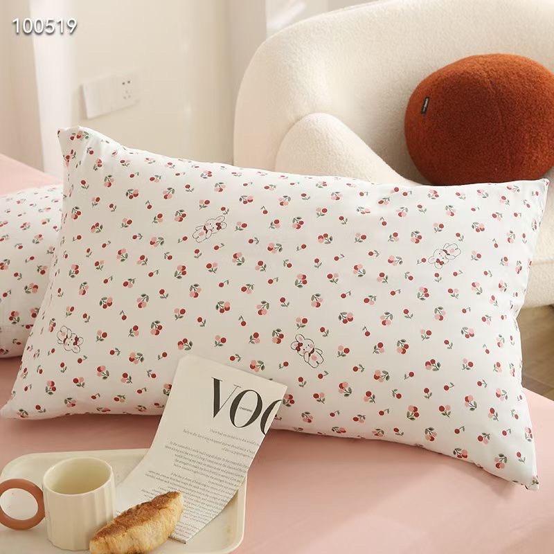 Bộ Chăn Ga Gối Cotton Living 100%cotton Hàng Nhập Khẩu Hoa Hồng vintage