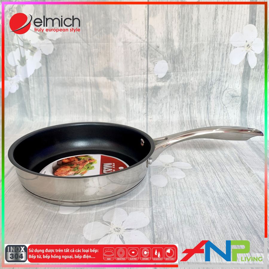 Chảo Inox Chống Dính Elmich 3 Đáy Max A 20Cm