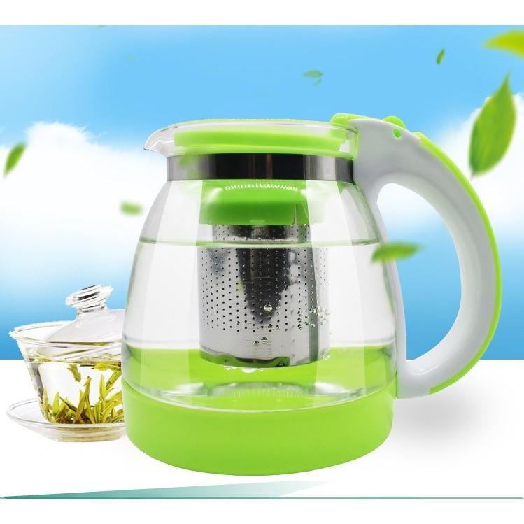 Bình Lọc Trà Thủy Tinh 1500ml Sang Trọng - CÓ LỖ LỌC TRÀ INOX - BÌNH PHA TRÀ CHẾ CAFE TIỆN LỢI 2in1