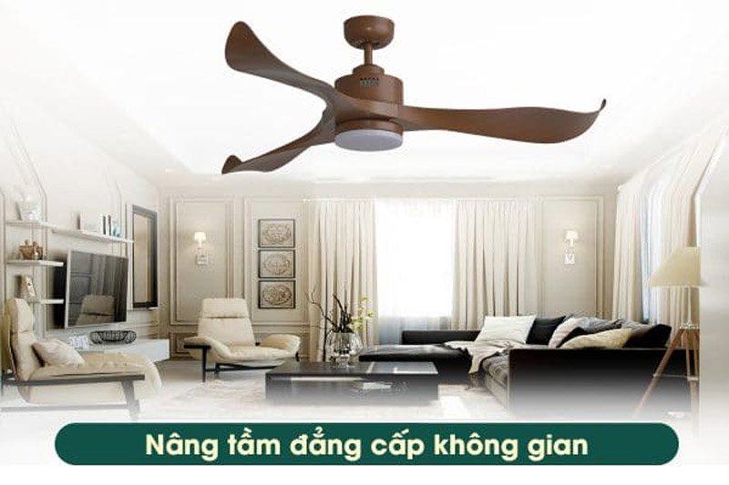 Quạt trần đèn hiệu LuxAire - Curve CV523-DC-LED - Hàng chính hãng