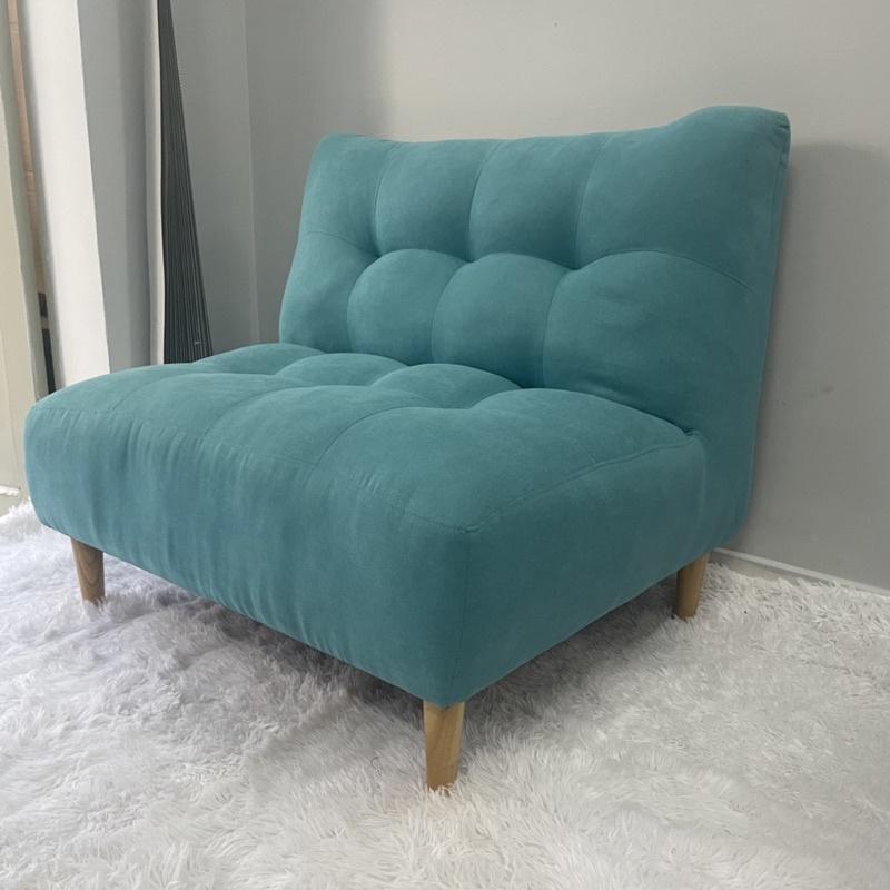 Sofa Tamy - Ghế Sofa Mini Giá Tại Kho - Ghế Phòng Ngủ Nhỏ Xinh Một Người Ngồi Vải Màu Xanh