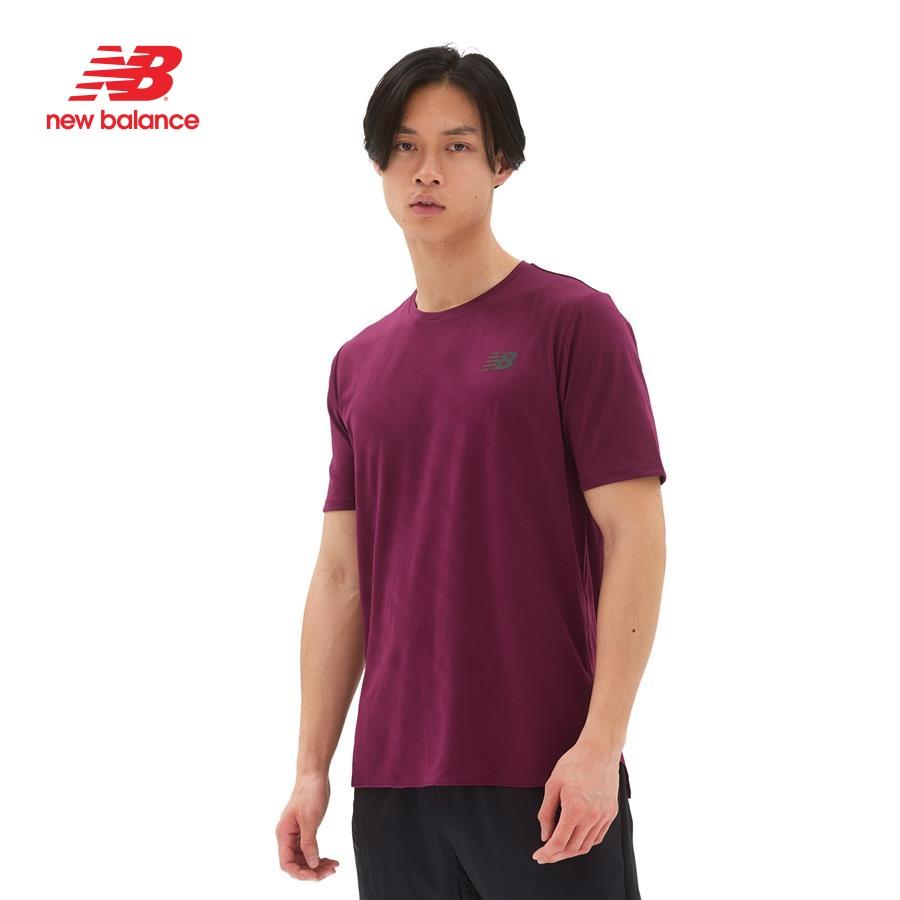 Áo thun thể thao nam New Balance APP RUNNING T-SHIRT M DARKEMBE - MT23281DEM (form quốc tế)