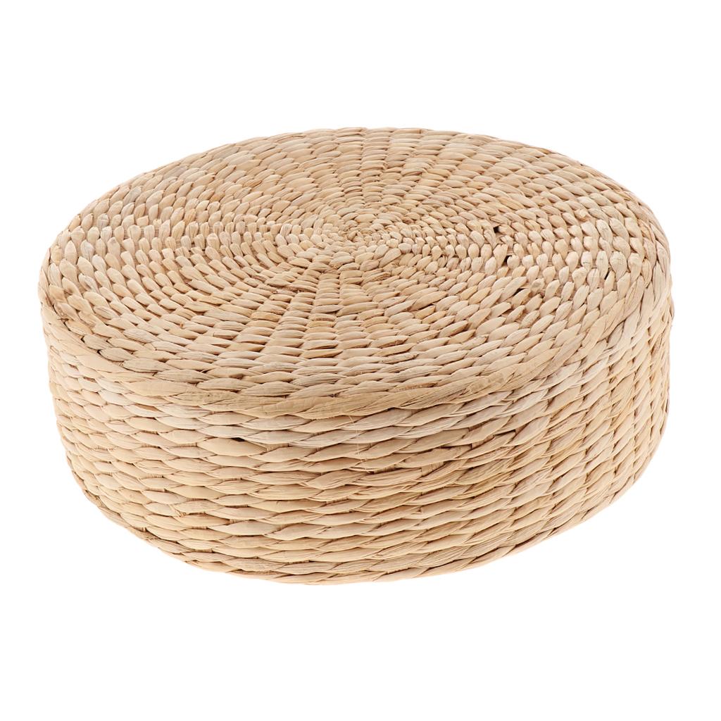 3xJapanese Straw Cushion Tatami Floor Cushion 30x30x10cm
