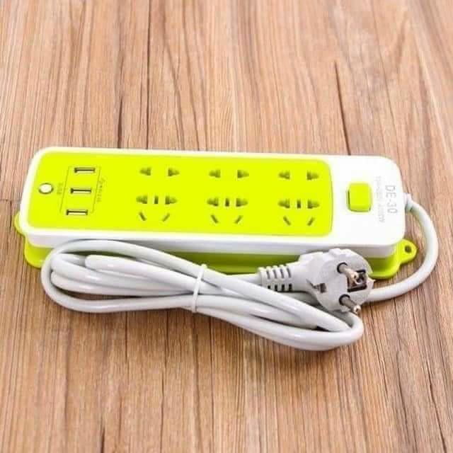 Ổ Cắm Điện Đa Năng 6 Lỗ Và 3 Cổng Sạc USB