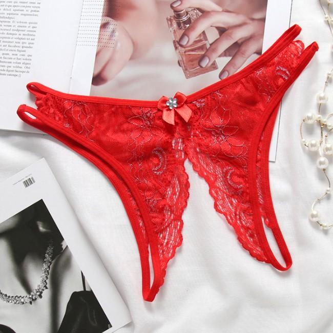 Quần lót lọt khe sexy đồ lót nóng bỏng kiểu Hàn - Màu đỏ