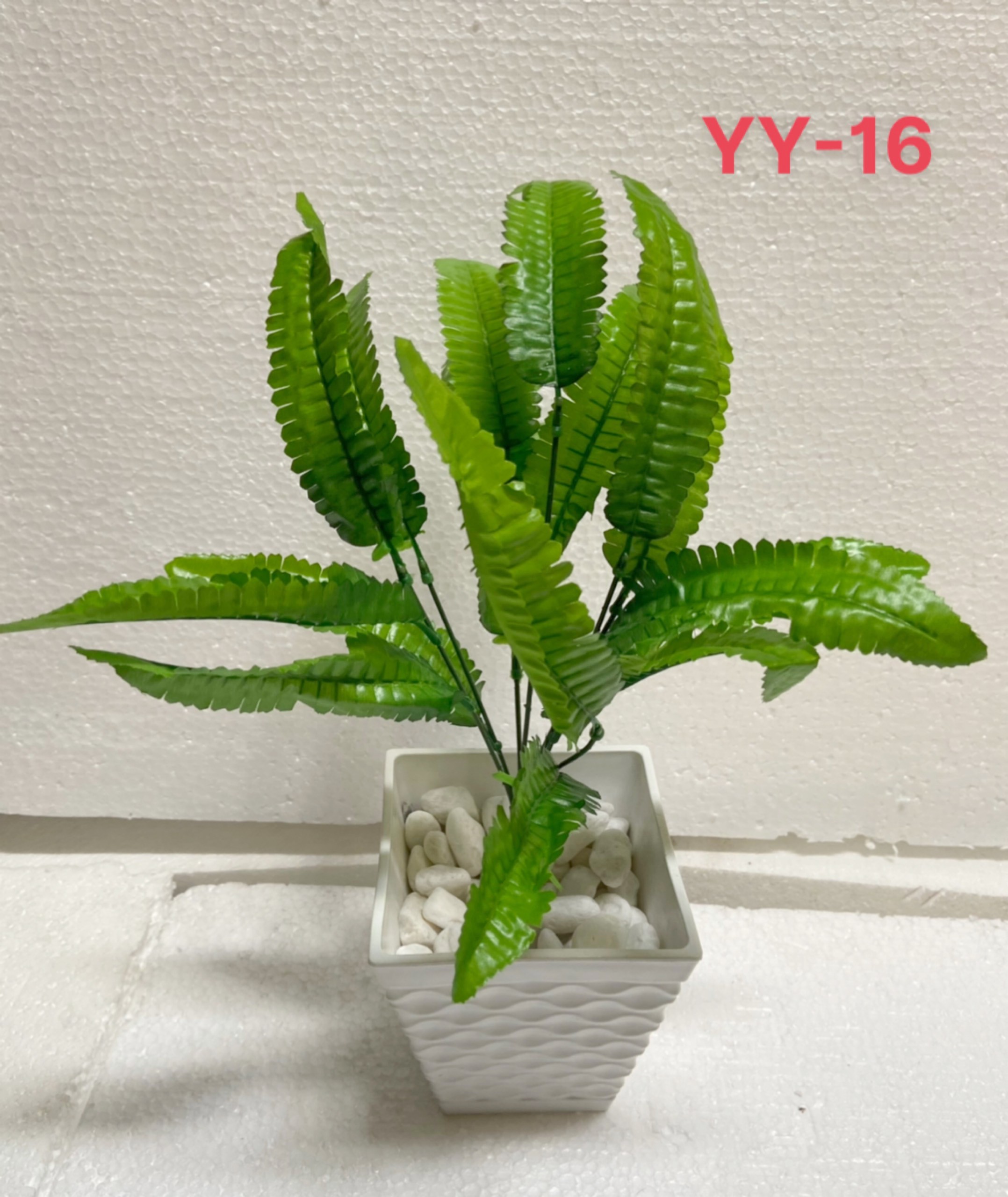 Dương xỉ giả 7 nhánh lá, 38cm, cây giả trang trí nhà cửa, cắm chậu, cây điểm tường cây cực xinh - YY-16
