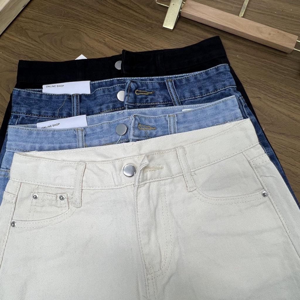 MS1082 Chân váy denim chữ A, chân váy ngắn basic