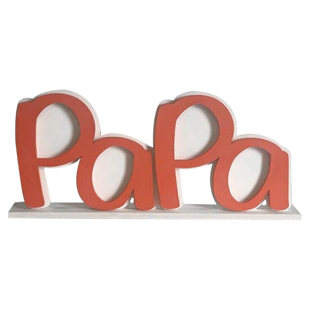 Wood Picture Frames Dad/Papa Letters Photo Clip Picture Holder Desktop Ornament Father's Day Birthday Gifts