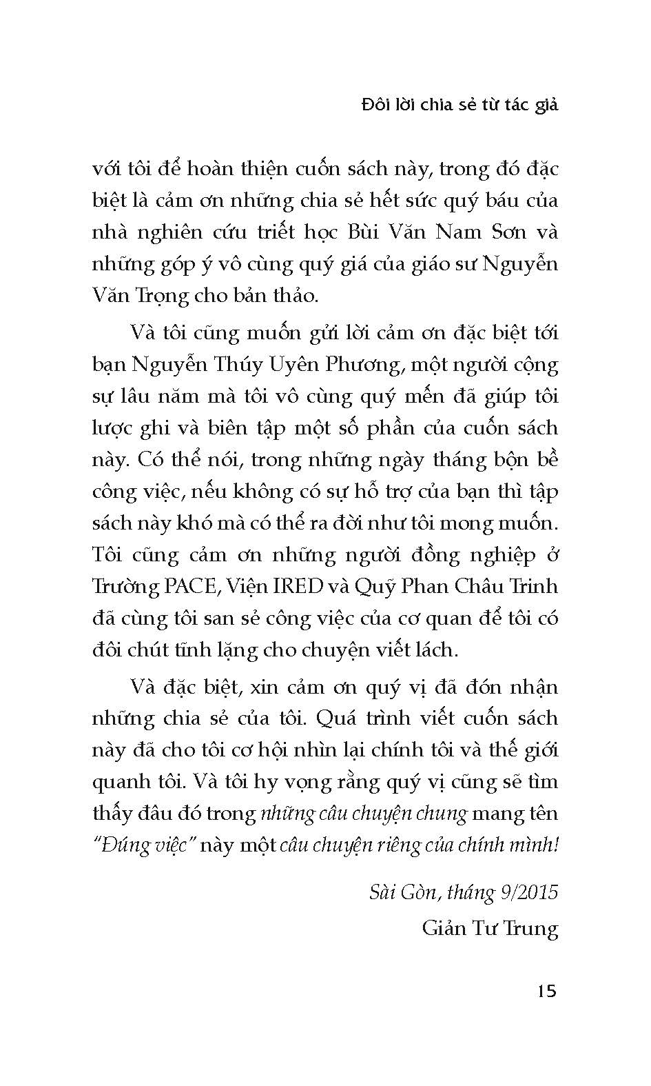 Đúng Việc - Một Góc Nhìn Về Câu Chuyện Khai Minh (Tái bản lần thứ 12) - Bìa cứng (Bản in năm 2023)