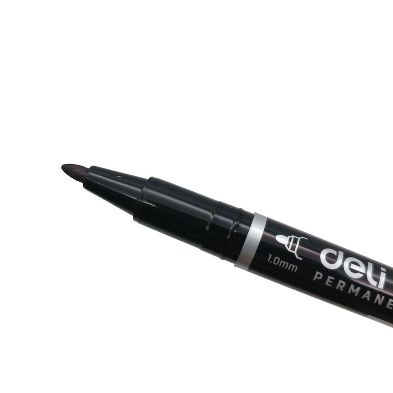 Bút Lông Dầu 2 Đầu - Deli U211-BK - Mực Đen