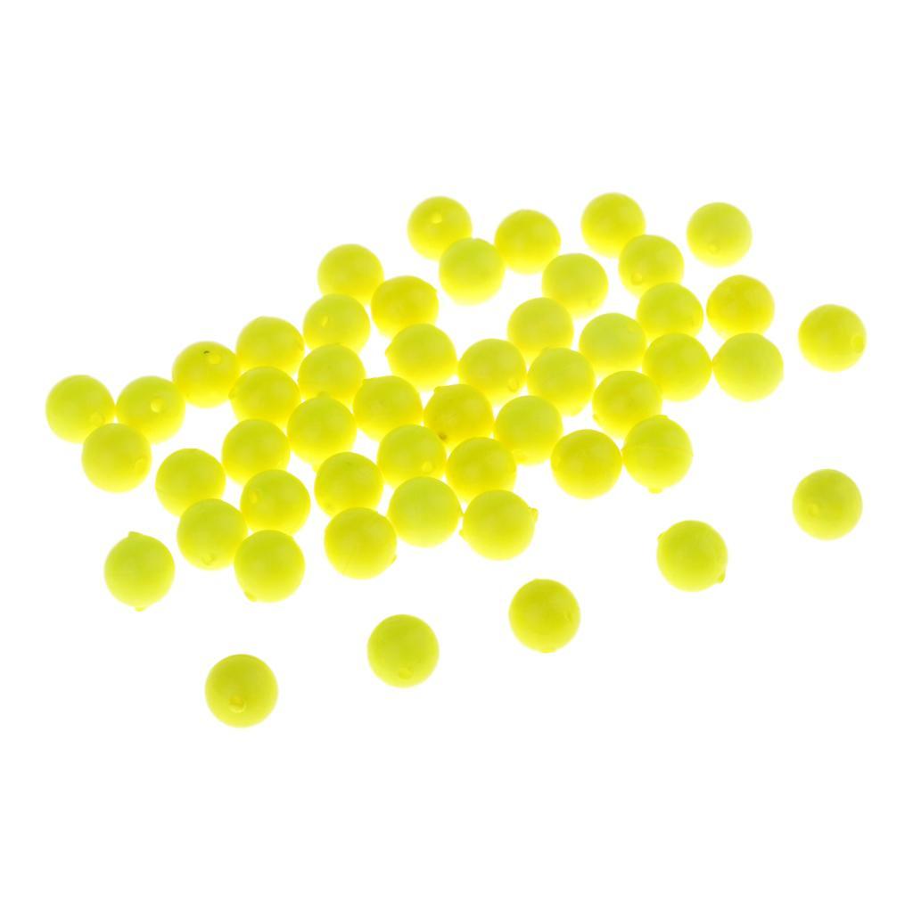 50pcs Ultralight Fishing Float Balls EVA Foam Indicators Drift Ball Bobbers Fishing Accessories