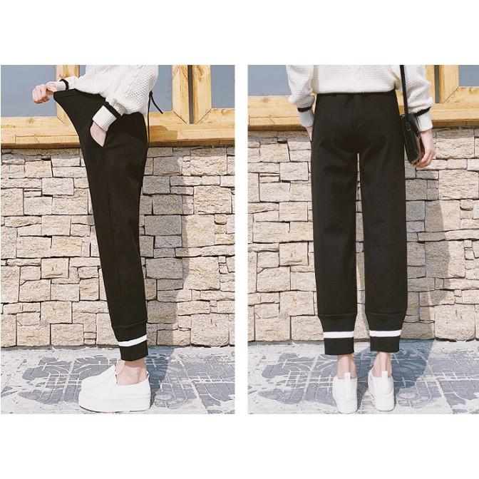 Quần slim baggy bầu êm mềm không xù