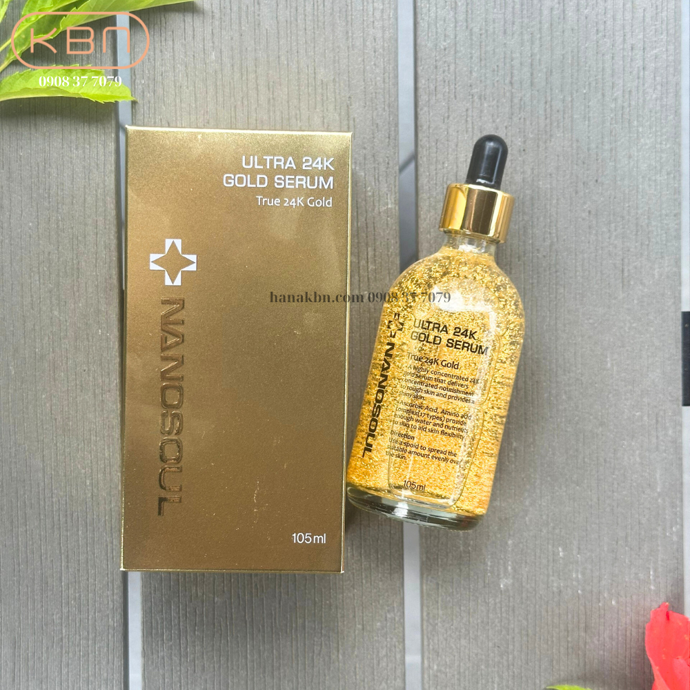 Tinh Chất Vàng 24k Hàn Quốc - Ultra 24k Gold Serum Nanosoul - Chống Lão Hóa, Xóa Nhăn - 105ml