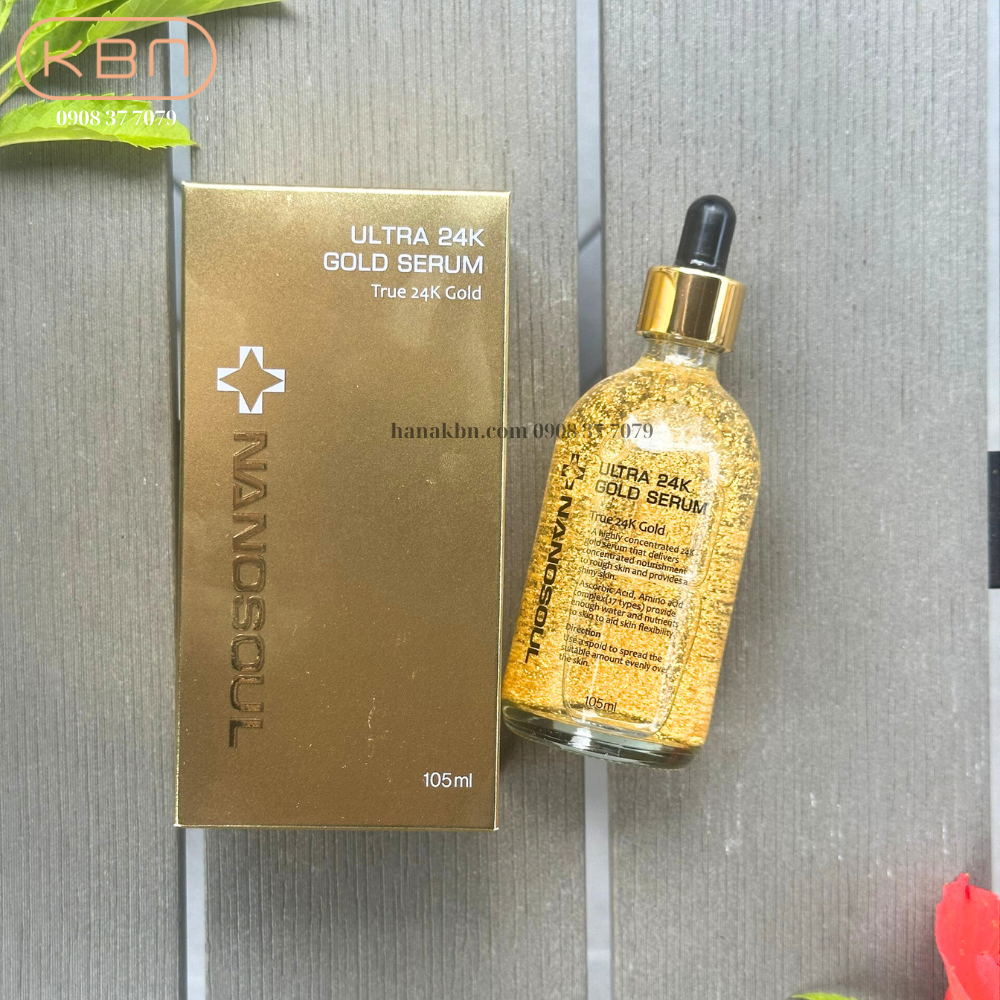 Tinh Chất Vàng 24k Hàn Quốc - Ultra 24k Gold Serum Nanosoul - Chống Lão Hóa, Xóa Nhăn - 105ml (Hàng Chính Hãng)