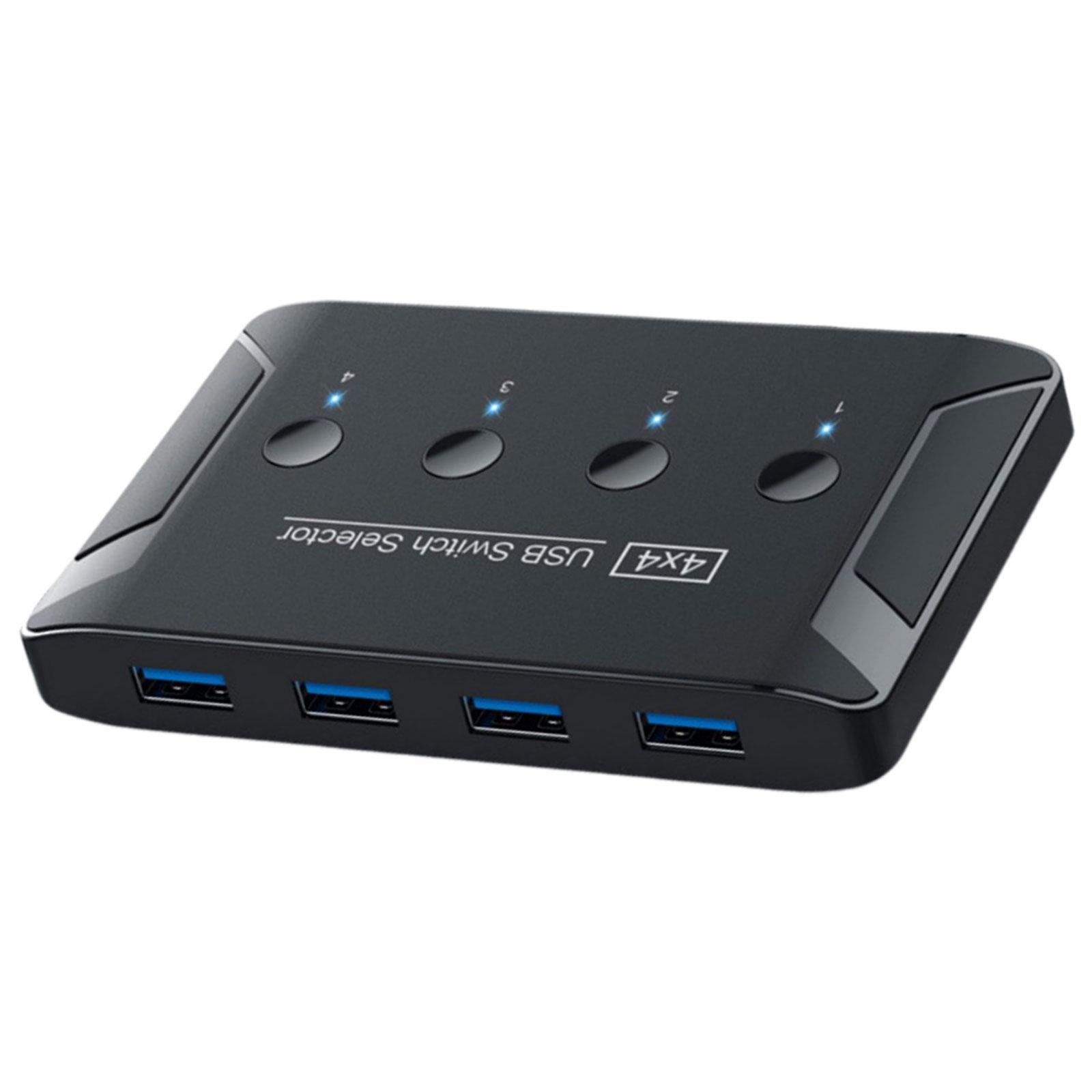USB 3.0 Switch Selector 4 Port 4 USB Devices USB KVM Switcher for Laptop PC