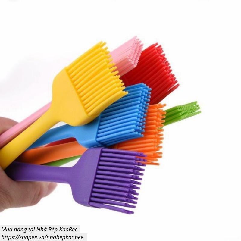 Chổi quét dầu ăn Silicon chịu nhiệt - Cọ quét dầu ăn nước sốt, nướng BBQ, làm bánh cán đúc cao cấp