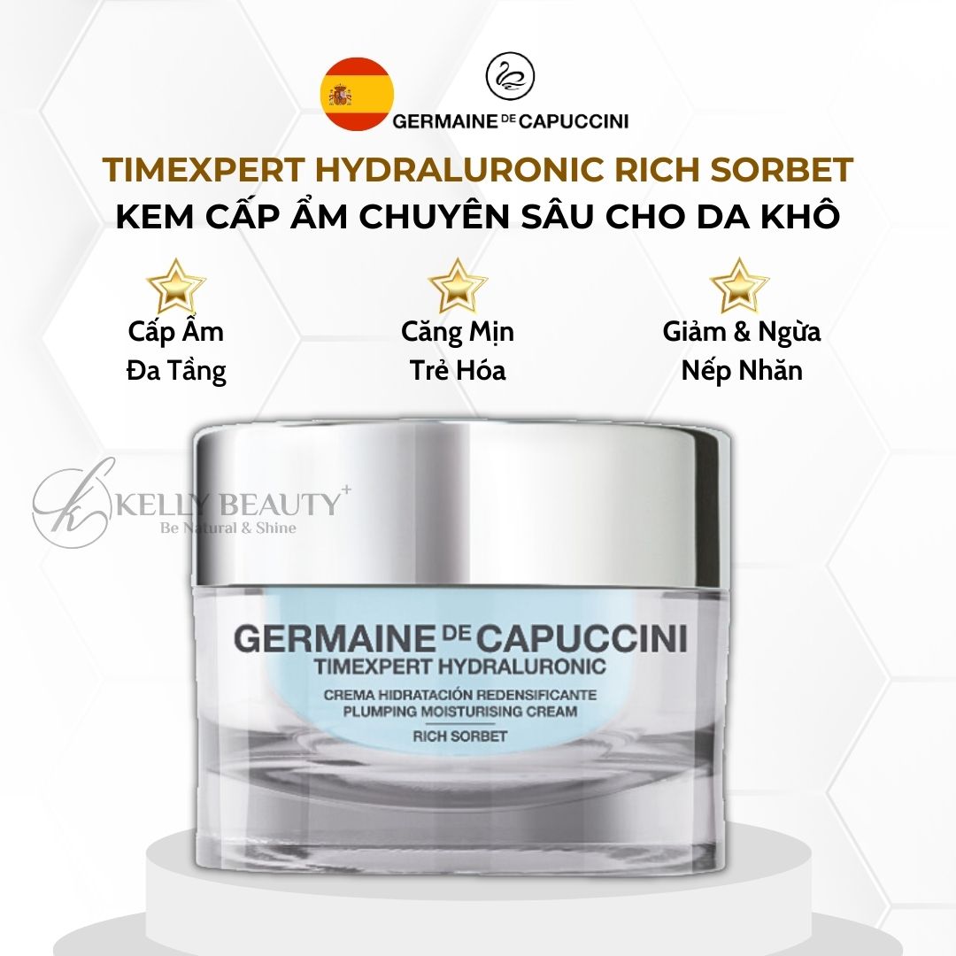 Kem Cấp Ẩm Cho Da Khô Timexpert Hydraluronic Rich Sorbet - Germaine de Capuccini | Kelly Beauty