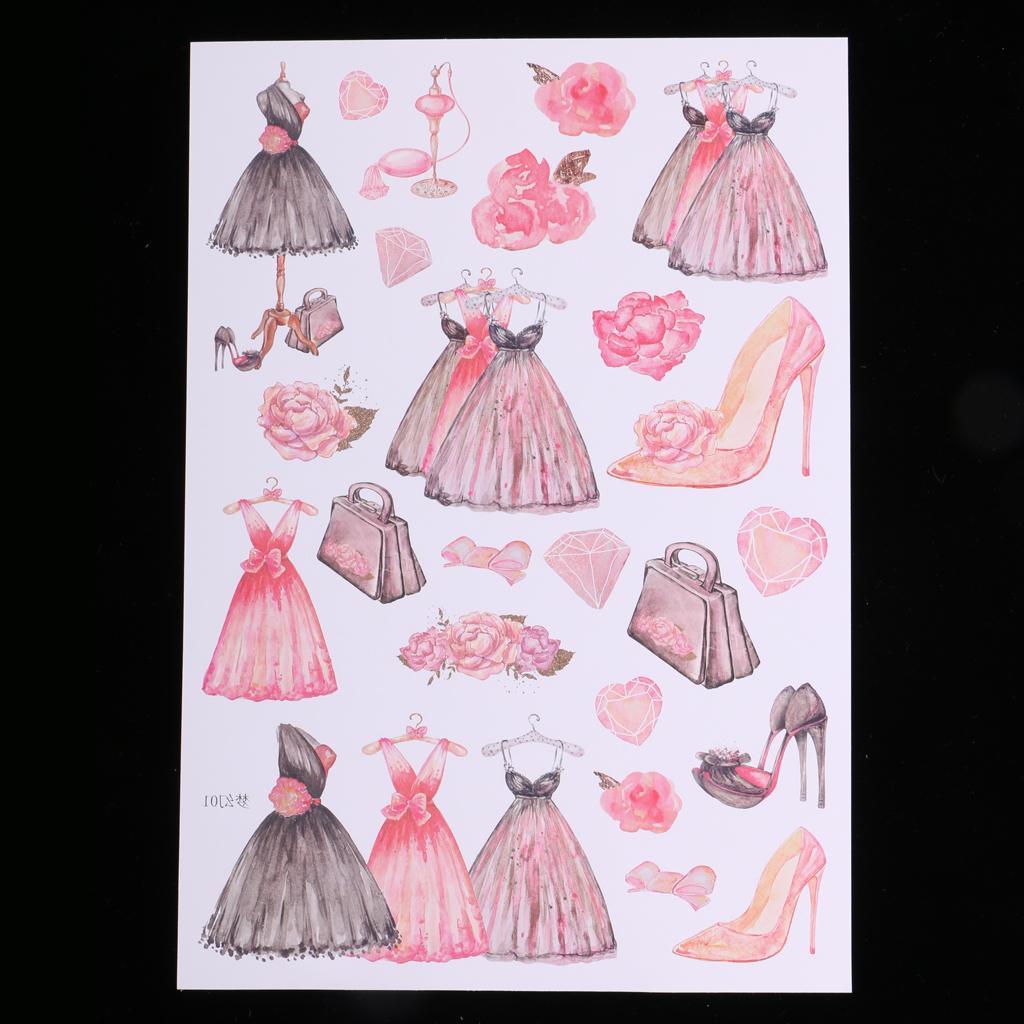 10 Sheets DIY Paper Stickers Diary Scrapbook Label Sticker Photo Album Decor