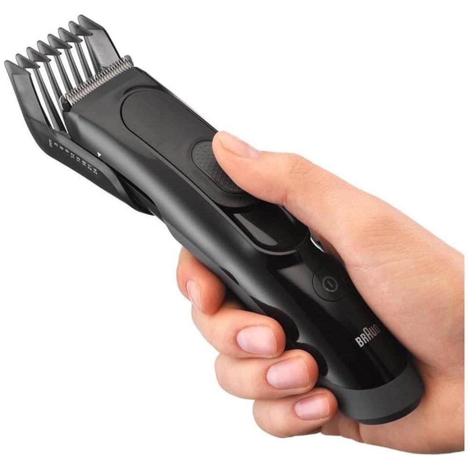 Máy Tông Đơ Cắt Tóc Cạo Râu Braun HC5050, Cạo Ướt Và Cạo Khô, Chất Liệu Thép Không Gỉ, Pin Kép Mạnh Mẽ, Nhập Đức