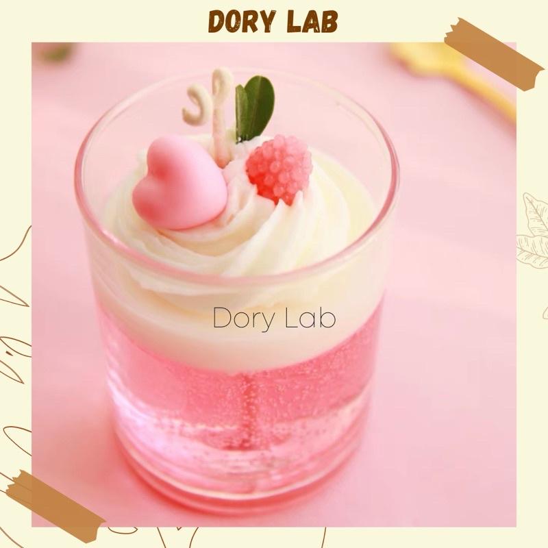 Nến Thơm Ly Thạch Jelly Nhiều Màu Sắc Phủ Kem Trái Cây, Quà Tặng - Dory Lab