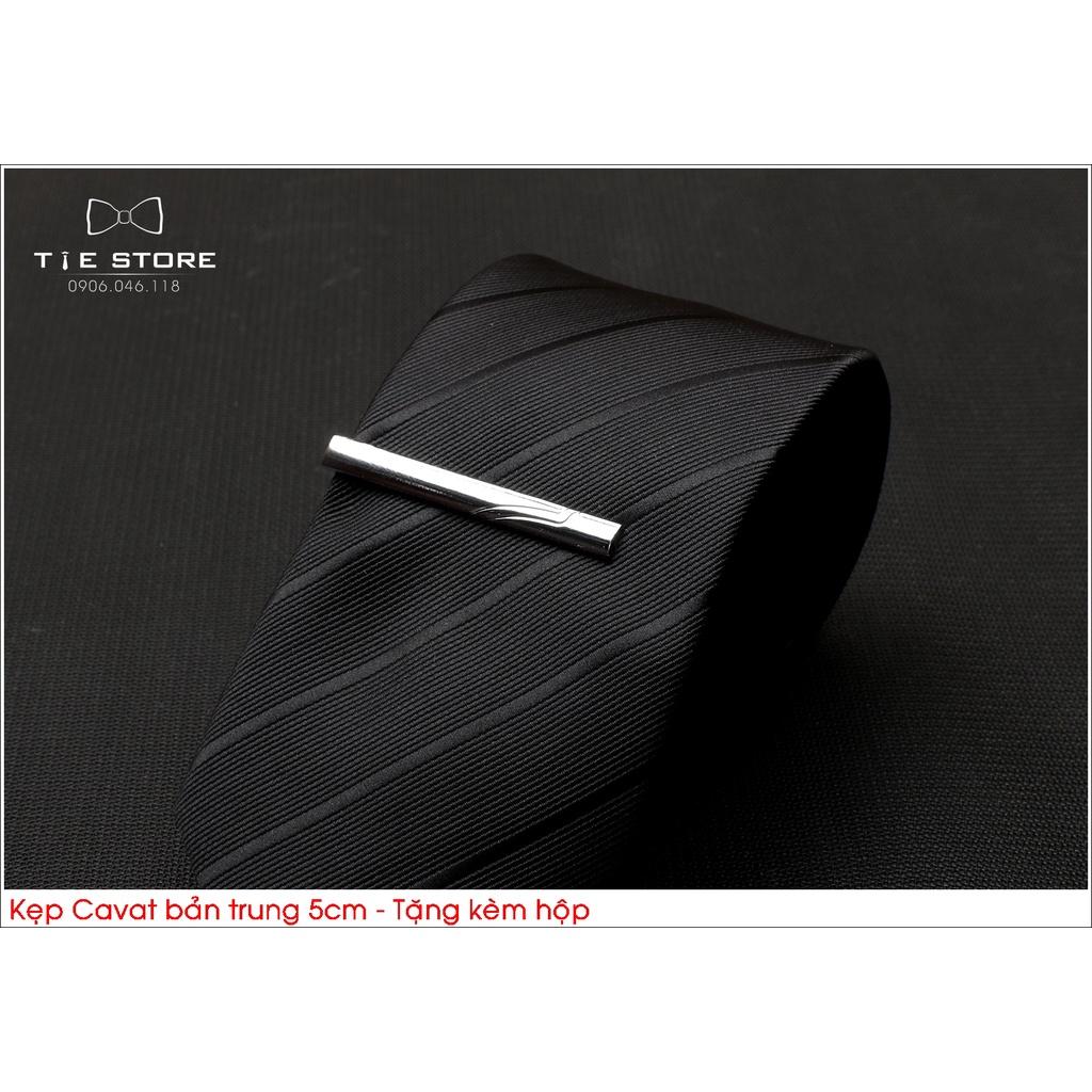 Kẹp cà vạt nam dành cho cavat bản trung  - Tặng kèm hộp