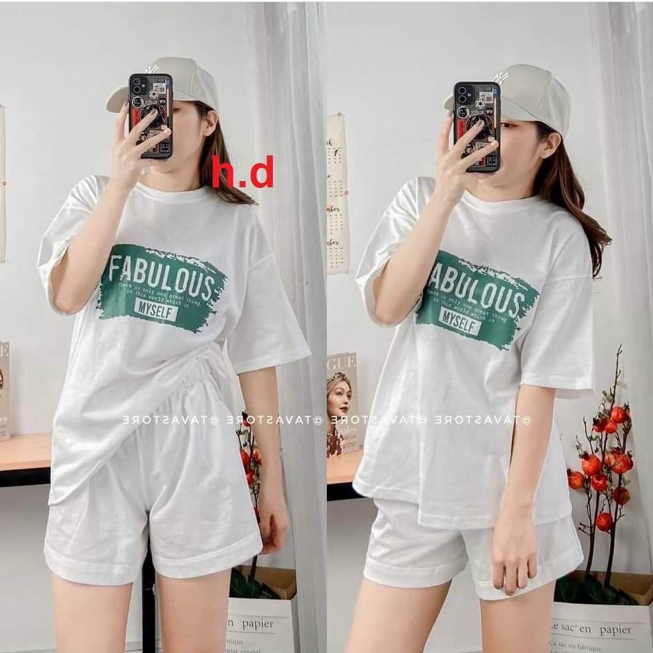Bộ Cộc Tay Nữ Hè Form Rộng Thời Trang Sang Chảnh