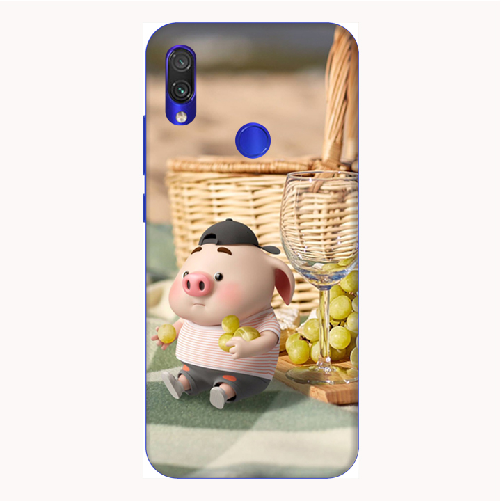 Ốp lưng điện thoại Xiaomi Redmi 7 hình Heo Con Tham Ăn - Hàng chính hãng