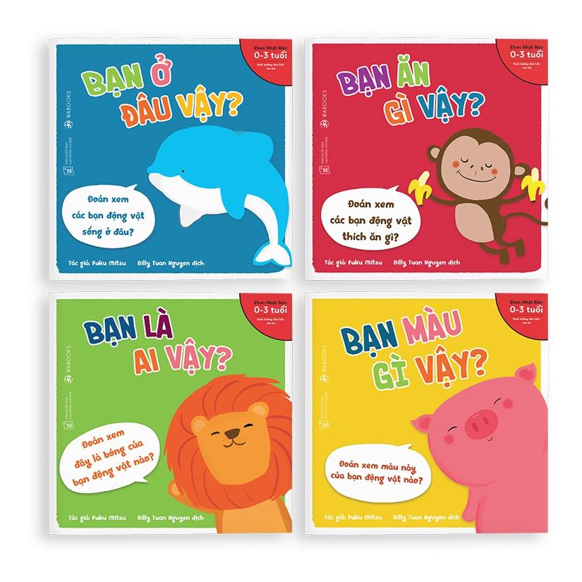 Ehon Nhật Bản Combo 4 cuốn Bạn là ai vậy Dành cho trẻ từ 0 3 tuổi - Bản Quyền