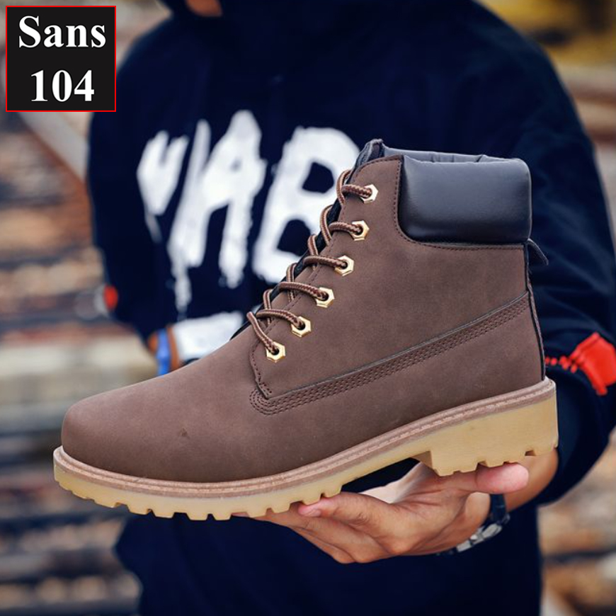 Boot nam martin Sans104 giầy cao cổ boost vàng đen nâu bigsize to 43 44 45 46 độn đế 6cm big size đẹp hàn quốc cao cấp