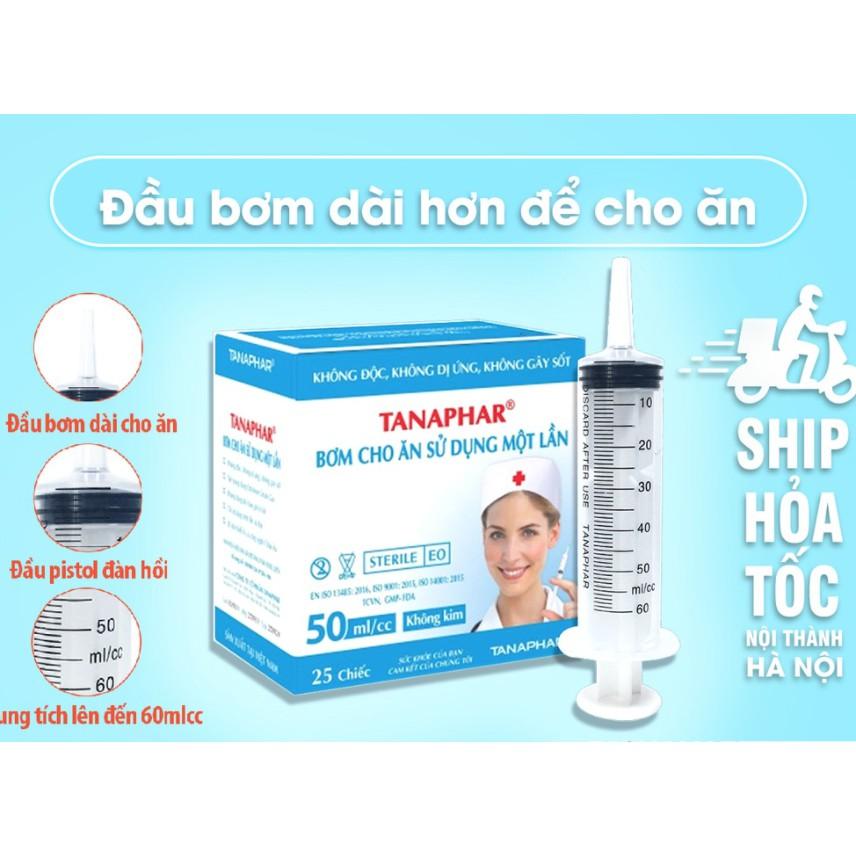 Bơm tiêm dùng 1 lần Việt Nam TANAPHAR 5ml (hộp 100 cái) 10ml (hộp 100 cái) 20ml (hộp 50 cái) 50ml (hộp 25 cái