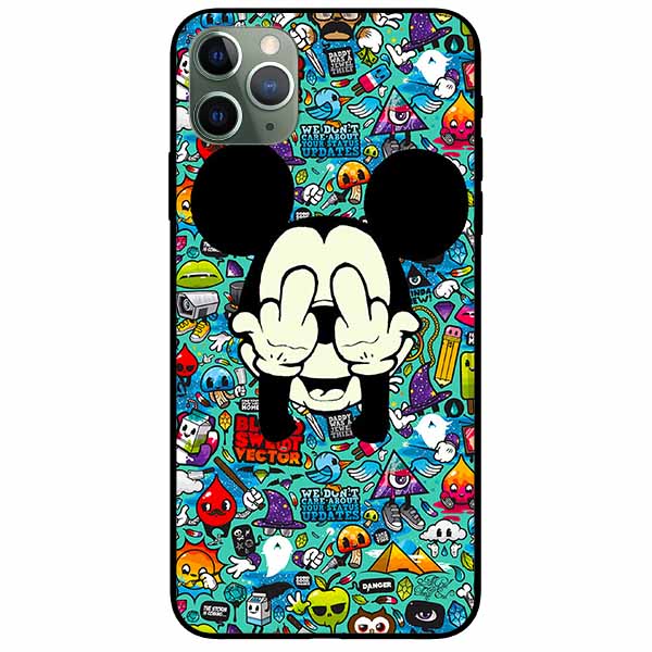 Ốp lưng in cho Iphone 11 Pro Mẫu Chuột Che Mắt