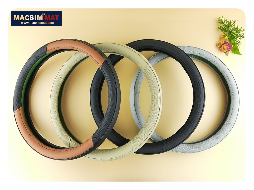 Bọc vô lăng cao cấp dành cho volskwagen chất liệu da thật 100%, khâu tay thủ công size M phù hợp các loại xe nhãn hiệu Macsim mã 8912