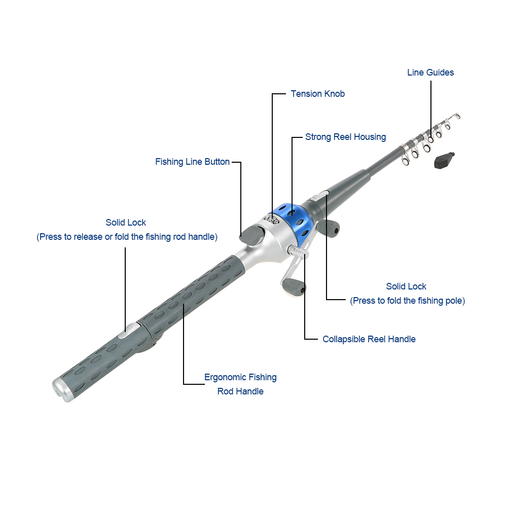 Cần câu cá 151cm có thể gấp nhỏ