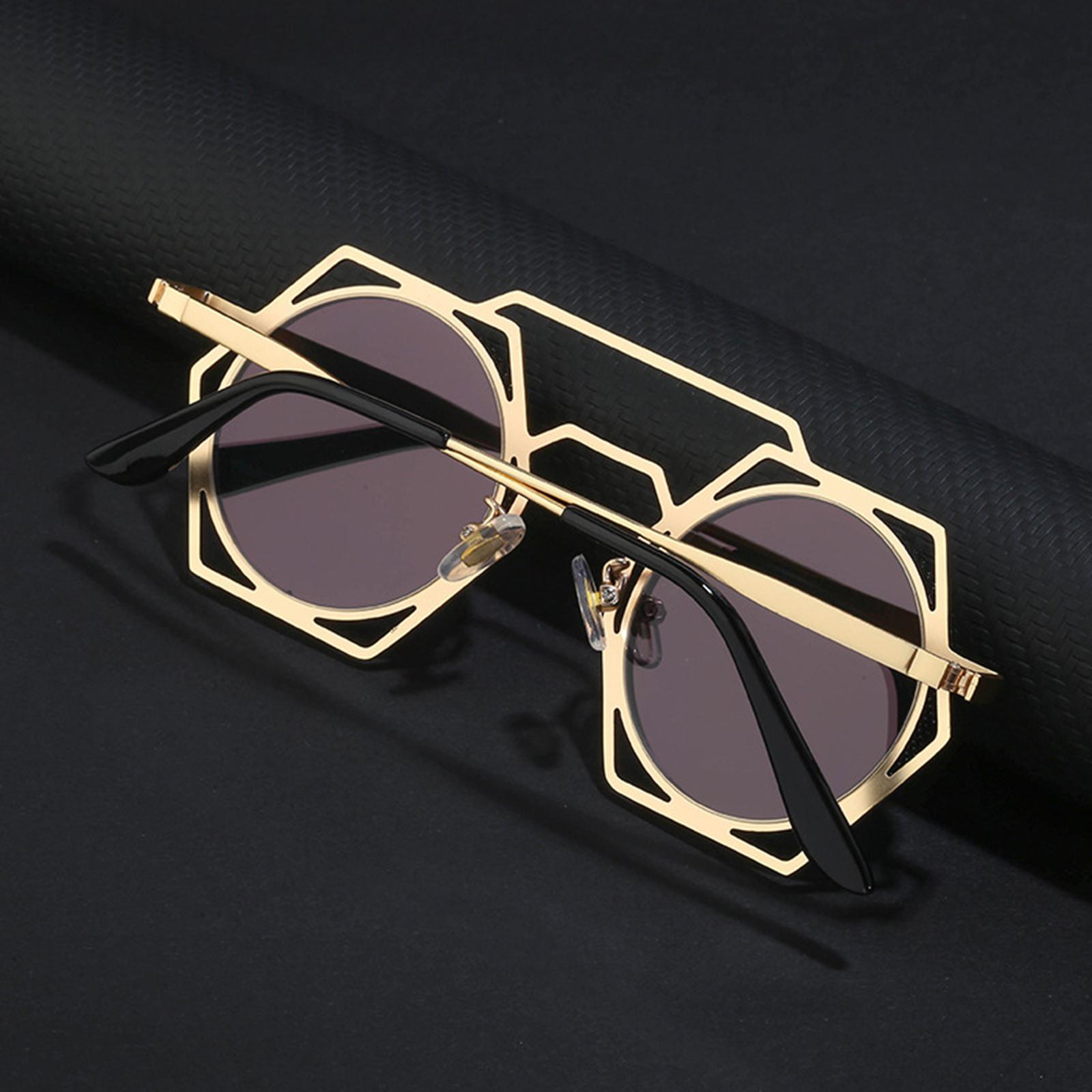 Retro Steampunk Sunglasses Gothic Eyeglasses Circle Glasses for Womens Men Adult