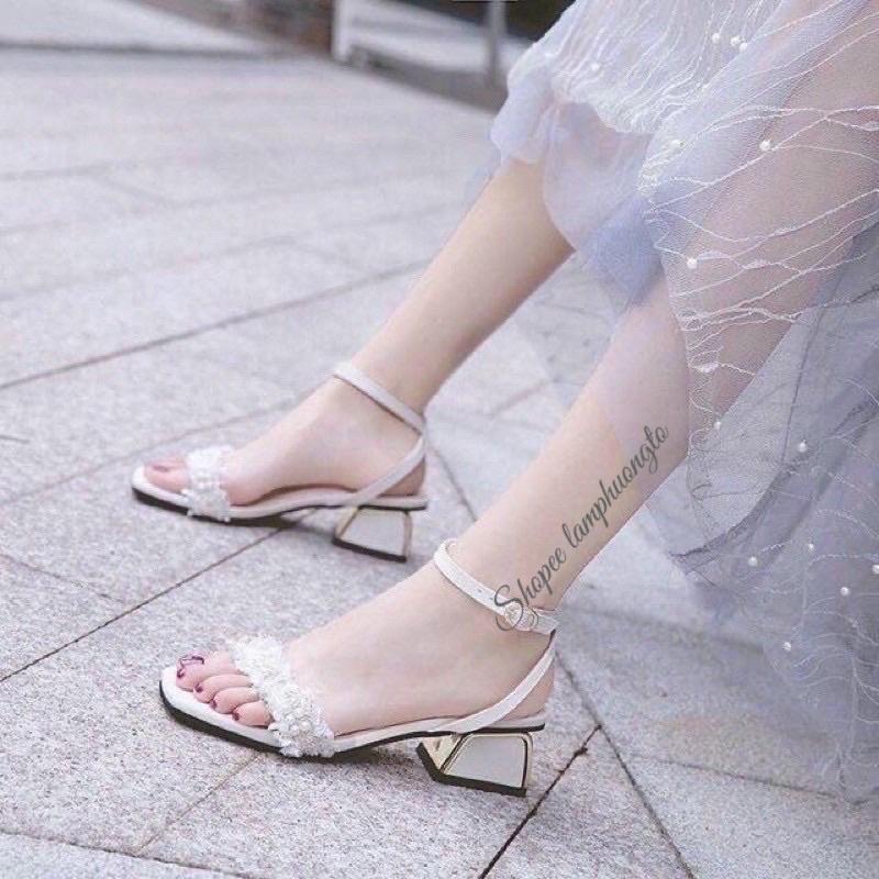 Giày sandal cao gót nữ 4p GNS4p