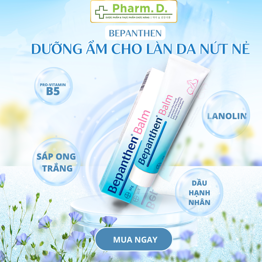 [CHÍNH HÃNG] Thuốc Trị Hăm Tã, Kích Ứng Bepanthen Balm 30G 1'S Dùng Cho Trẻ Em Và Người Lớn