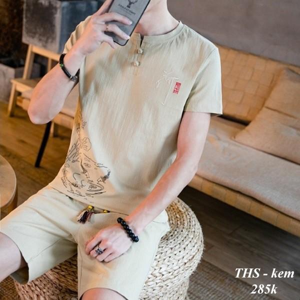 Bộ ngẵn chất đũi, ĐŨI TỰ NHIÊN thoải mái, Mềm mát, Nhìn là yêu mặc là thích vô cùng