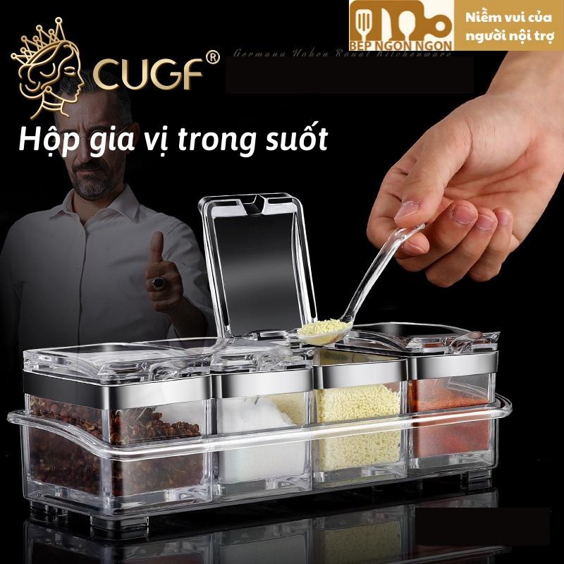 Bộ hộp đựng gia vị trong suốt cao cấp CUGF_BEP NGON NGON