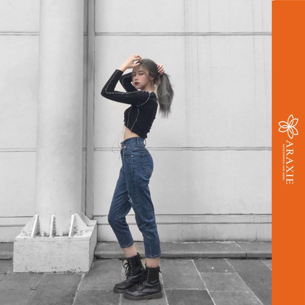 Quần jeans baggy Vải Cao Cấp, Co Giãn Tốt, Nâng Mông Jean Araxie JABG12