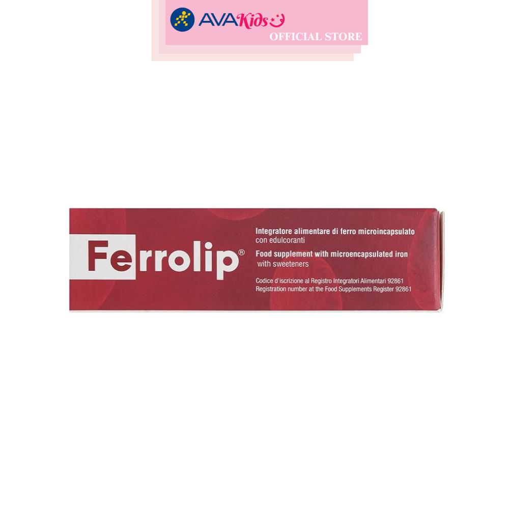 Bột uống Ferrolip bổ sung sắt, hỗ trợ tạo hồng cầu 20 gói (từ 12 tuổi) - HÀNG CHÍNH HÃNG