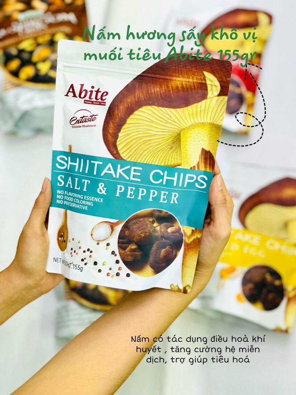 Nấm Hương sấy giòn Úc Extaste Shiitake Mushroom - Món ăn ngon Tốt cho sức khỏe Giàu chất dinh dưỡng và Chống oxy hóa
