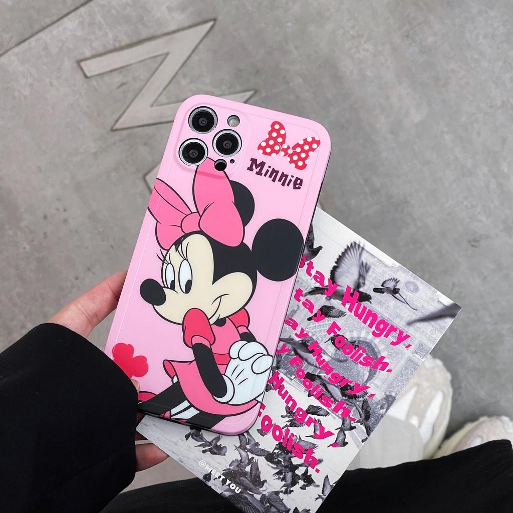 DISNEY Ốp Điện Thoại Họa Tiết Hoạt Hình Mickey Minnie Cho iphone 13 Pro Max i13 13pro 11ProMax i11 X XR Xs Max 7plus 8plus 12Pro 12 Pro Max