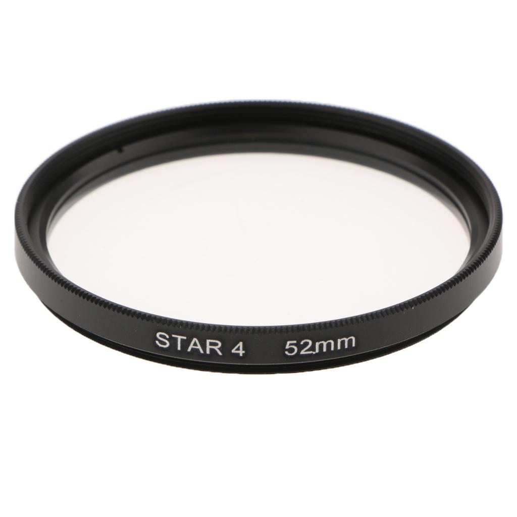 52mm Revolving 4 Point Rotated Star Light Cross Lens Filter for Nikon 18-55 Series, 50 / 1.8D, for Canon 50 / 1.8 and Other Caliber 52 Lenses