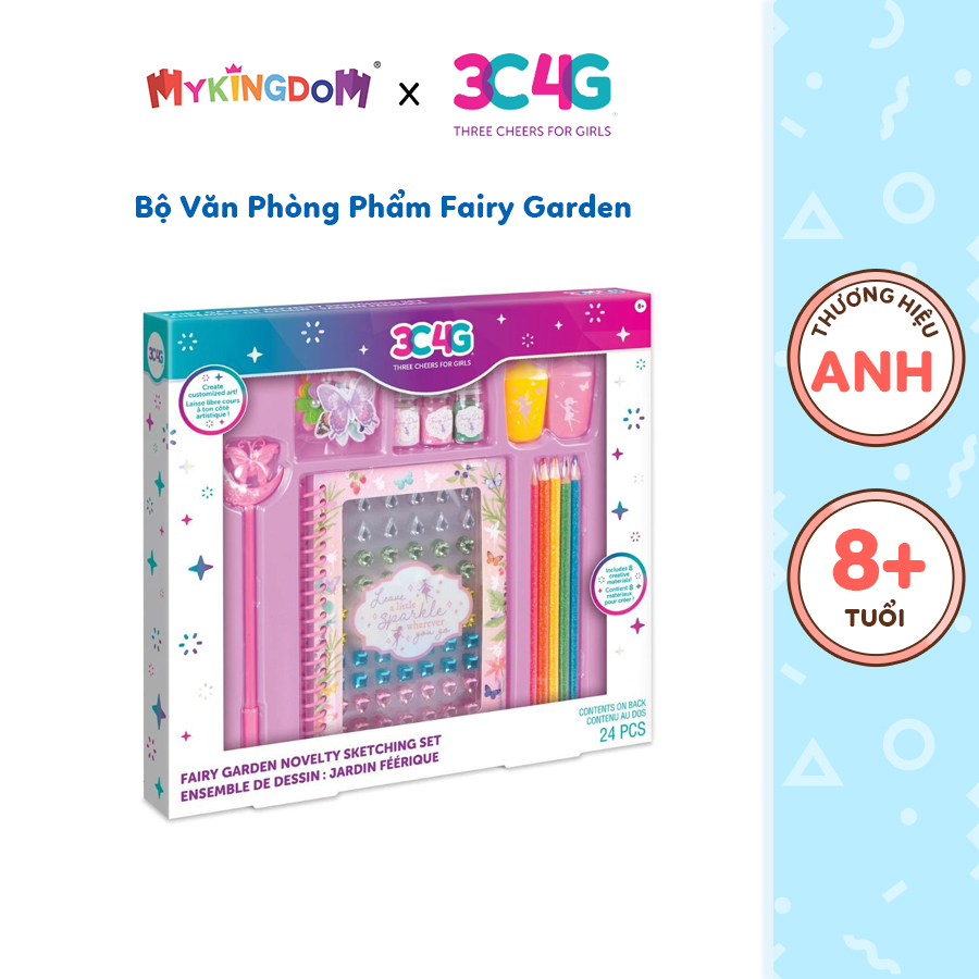 Bộ Văn Phòng Phẩm Fairy Garden 3C4G 12048