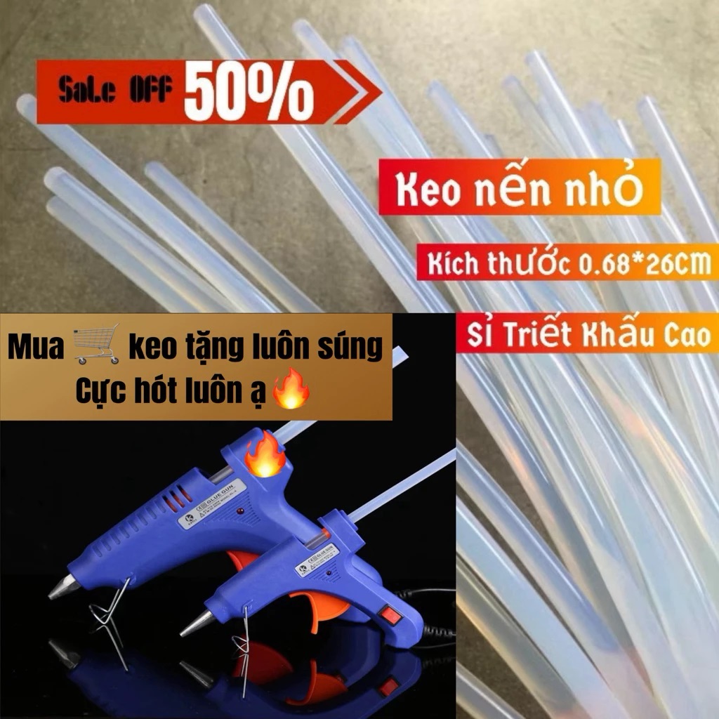 Cây keo nến nhỏ, keo tốt trong dính tốt dùng cho máy súng bắn keo nhỏ, dụng cụ thủ công dán handmade - miếng lót chuột