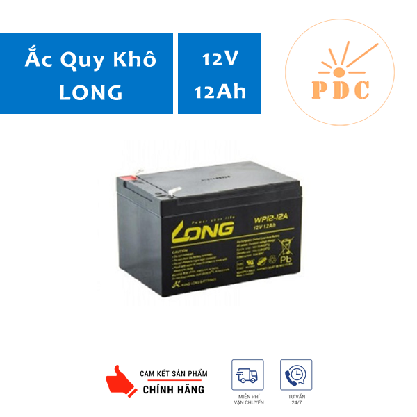 Ắc Quy LONG 12V-12Ah – WP12-12A -