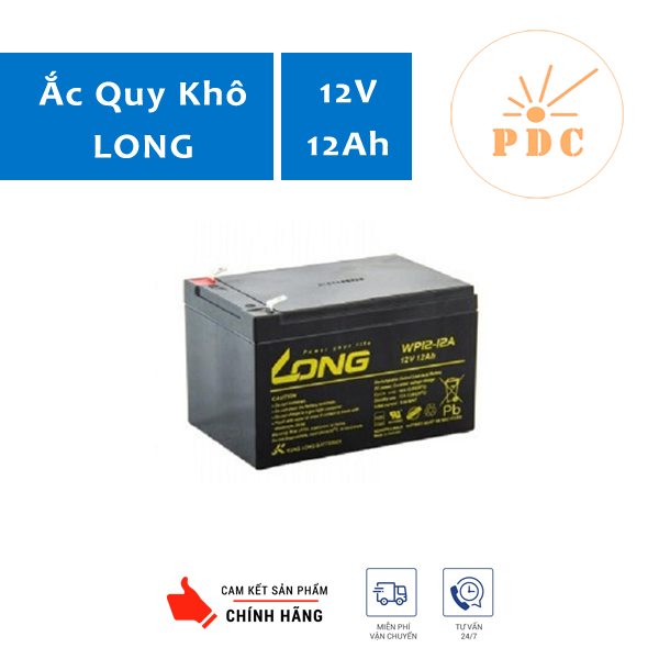 Ắc Quy LONG 12V-12Ah – WP12-12A - (PDC-TECH)