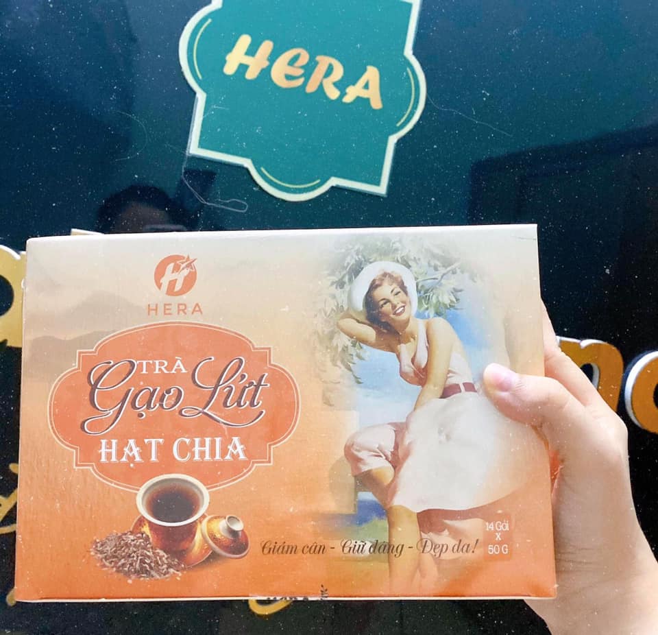 Trà hỗ trợ giảm cân gạo lứt hạt chia HERA