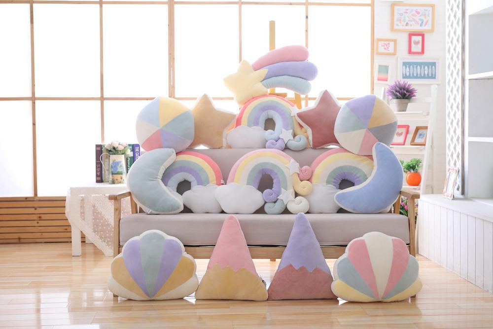 Bé Trang Trí Phòng Trẻ Em Gối Cho Bé Đồ Chơi Búp Bê Rainbow Đám Mây Thái Ghế Sofa Đệm Gối Sang Trọng Đồ Chơi Trẻ Em Trang Trí Phòng