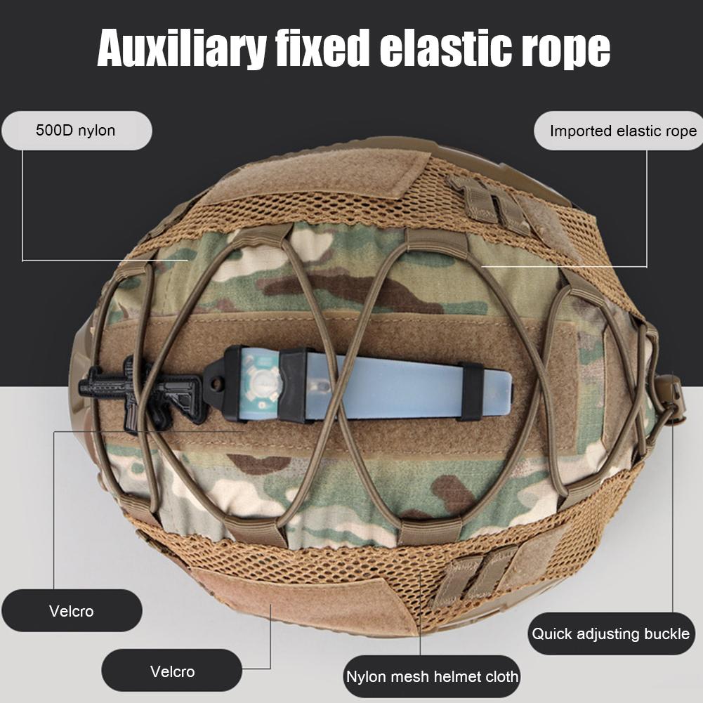Vải Nylon Chống Mài Mòn Mũ Bảo Hiểm Lưới Bao Chống Trầy Xước Airsoft Mũ Bảo Hiểm Có Nhanh MH PJ BJ Mũ Bảo Hiểm CS Bóng Sơn Wargames Color: Helmet Cover 08